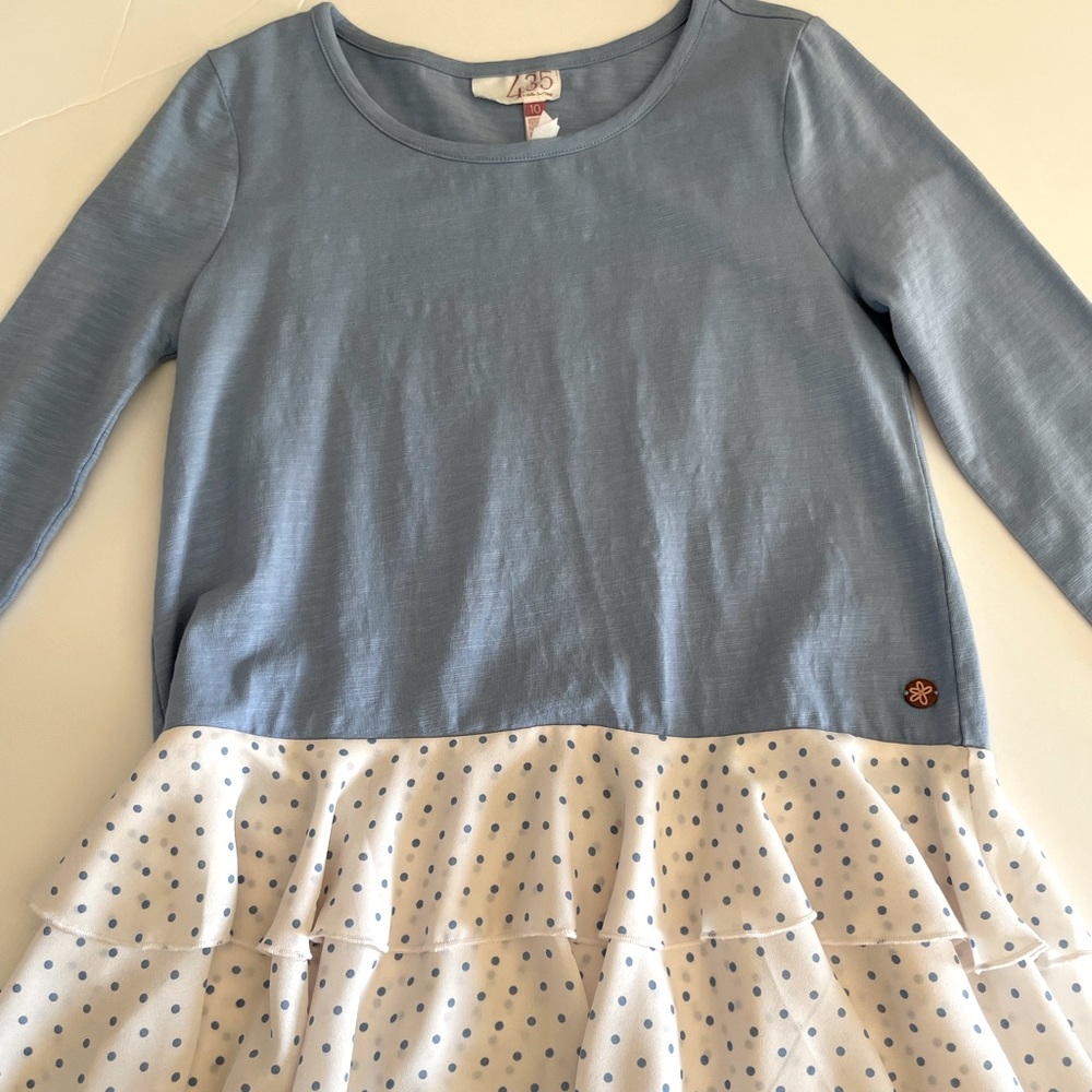 Matilda Jane Blue Long Sleeve Knit Tunic 435 size 10